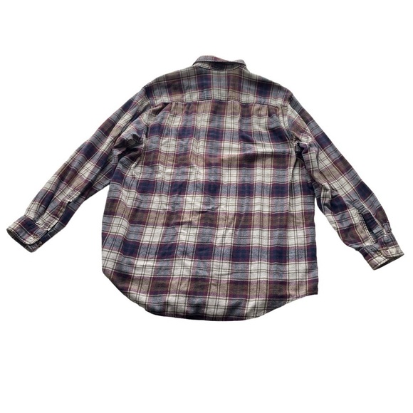 David Taylor Plaid Cotton Flannel Purple Size XL Tall Soft button up shirt - Picture 8 of 11